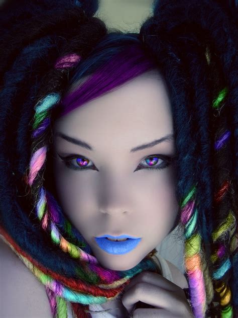 Neon Goth Goth Cybergoth Rainbow Hair