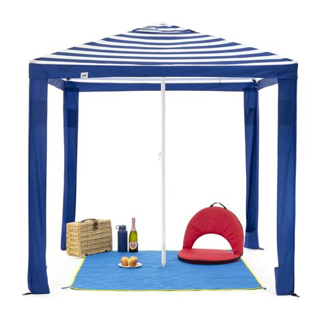 Slumbertrek 3049363vmi Maui Outdoor Beach Cabana Patio Umbrella Shelter