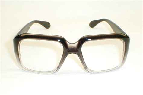 mens large bausch and lomb thick black heavy vintage retro eyeglasses frames