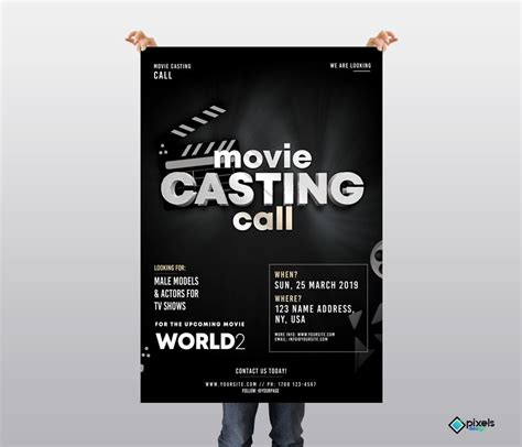 Casting Call Free Psd Flyer Template Pixelsdesign Free Psd Flyer Templates Psd Flyer