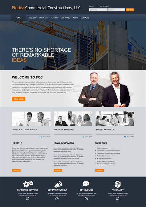 Loft16 Website design and marketing | Business website design, Website design, Construction website