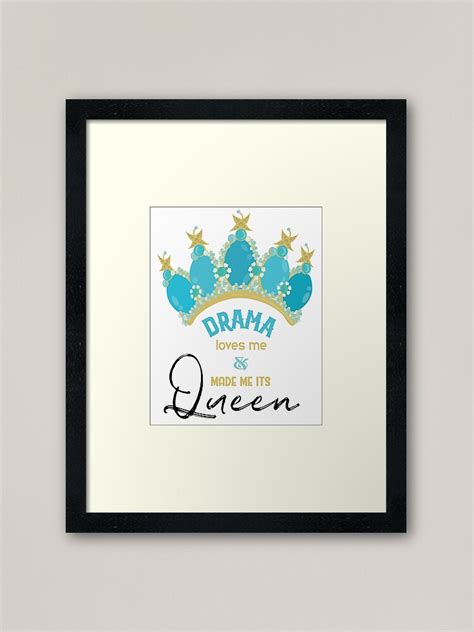 Drama Queen Crown Illustration Framed Art Print By Norelli