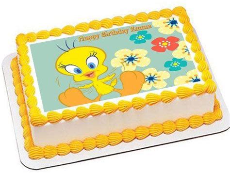 Tweety Bird Edible Birthday Cake Topper Or Cupcake Topper Decor Edible