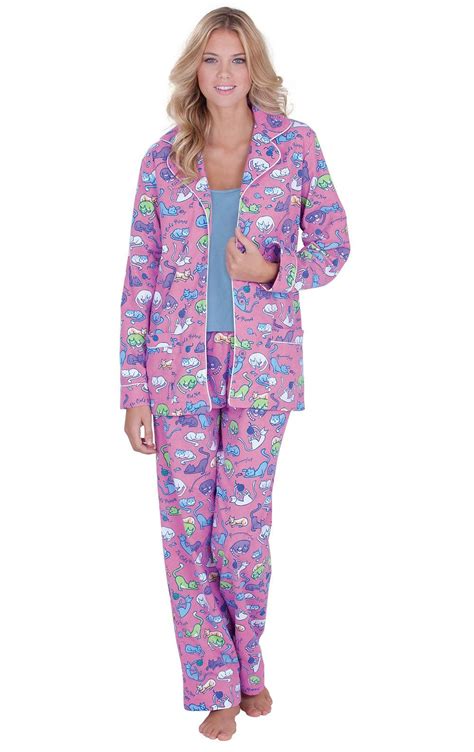 Cat Nap Flannel Pajamas Pajamagram Pajamas Women Pajama Set Women