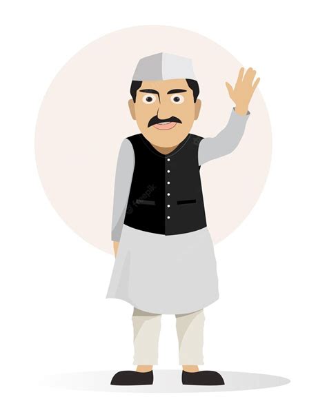 Premium Vector Indian Politician Candidate Waving Hand Vector