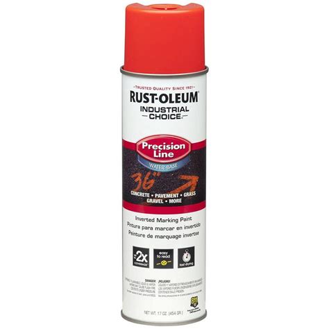 Rust Oleum Industrial Choice Red Orange Fluorescent Spray Paint Actual