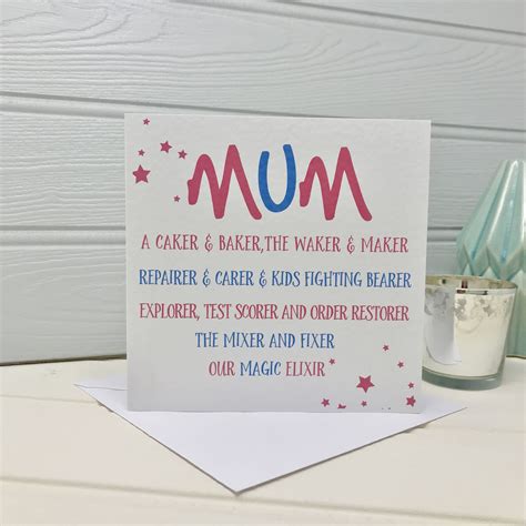 My Mum Poem Personalised Mum Card Shmuncki Birthday Cards For Mum Birthday Cards For