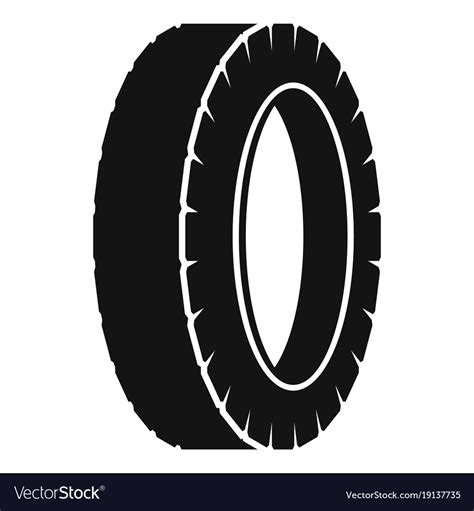 Turning Tire Icon Simple Style Royalty Free Vector Image