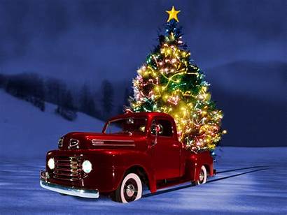 Christmas Tree Wallpapers Holidays Desktop Truck Background