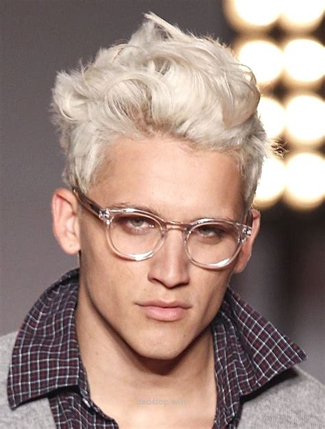 Messy Yet Stylish Hairstyles For Men Platinum Blonde Hair Men Men