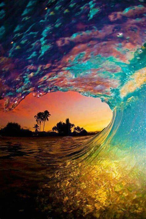 Hawaii Sunset Wave Hawaii Sunsets Pinterest Beautiful The Wave