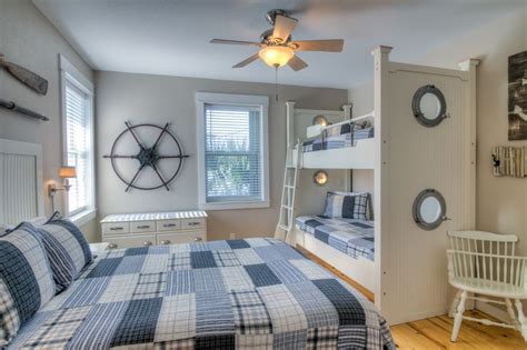 Nautical Bunk Beds With Built In Lights And Outlets Swoon Vrbo