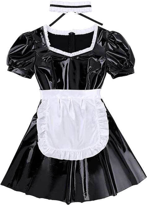 Inhzoy Womens French Maid Cosplay Costume Naughty Fancy Dress Party