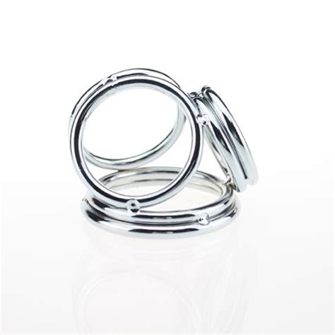 Four Cock Ring Ball Separater Metal Stainless Steel Penis Ring Male
