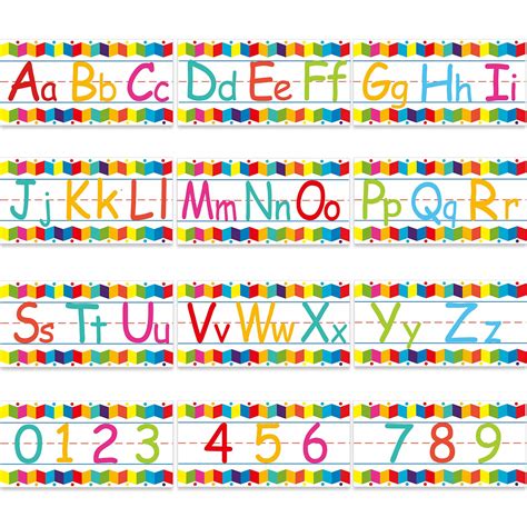 Buy Alphabet Bulletin Board Set Alphabet Poster Chart Number Line For Classroom Wall Decorations