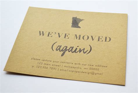 Personalized Moving Announcement Change Of Address Card