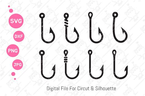 Fish Hook Svg Fishing Svg Png Dxf Svg Svgs Design Bundles