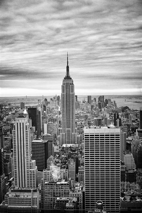 Black And White Photo Of New York Skyline Photograph By