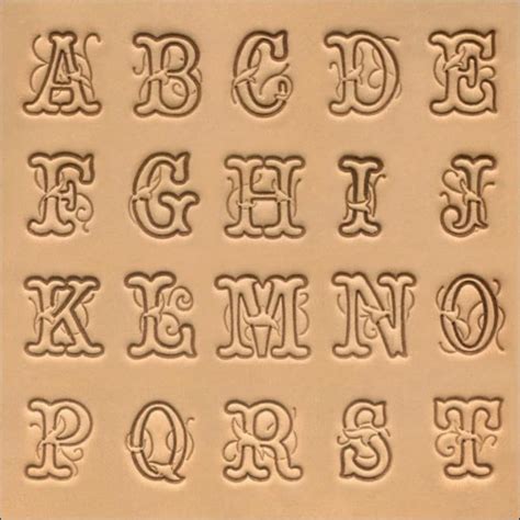 34 19mm Alphabet Leather Stamp Set Script Font Etsy