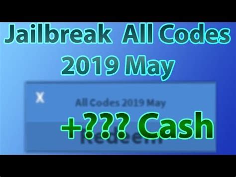 new 1 new code of jailbreak gives you free money !! All Codes for Jailbreak *LOTS OF CASH* | 2019 May - YouTube