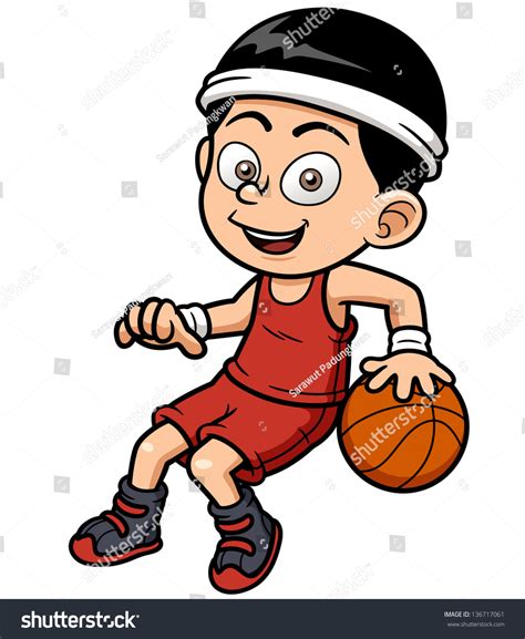 Vector Illustration Cartoon Basketball Player Stock Vector 136717061