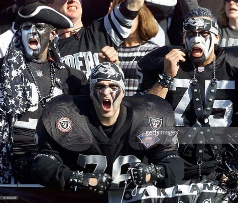 Oakland Raiders Fans Cheer In The Stands During Their Afc Oakland