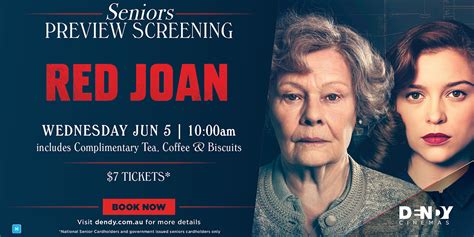 Slipping back to 1938, the story finds joan (now played as a portrait of misplaced love and pacifist ideals, red joan isn't terrible. Red Joan Seniors Preview at Dendy Cinema | OutInCanberra