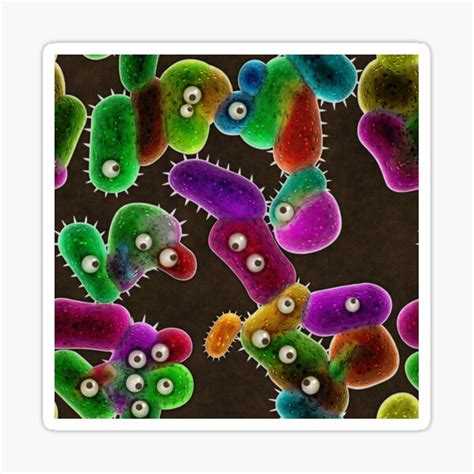 Bacterial Fun Sticker For Sale By Arteteoma Redbubble