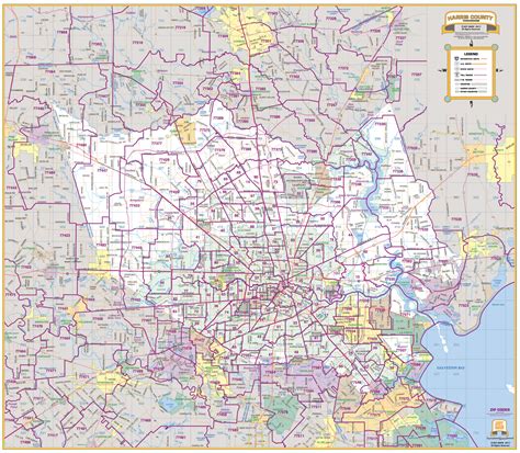 Harris County Thoroughfares 2020 Houston Map Company