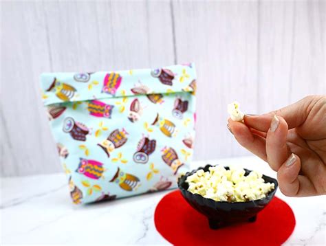 Diy Reusable Microwave Popcorn Bag Video ⋆ Hello Sewing