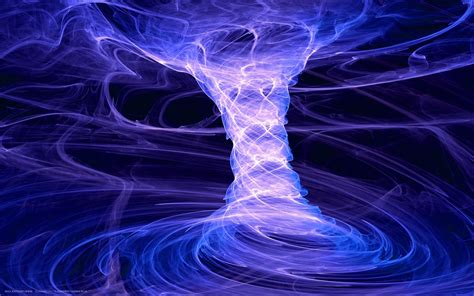 Minimalism Digital Art Abstract Blue Background Tornado Spiral