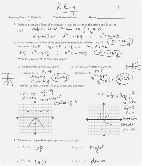 Graphing Parabolas In Vertex Form Worksheet — db-excel.com