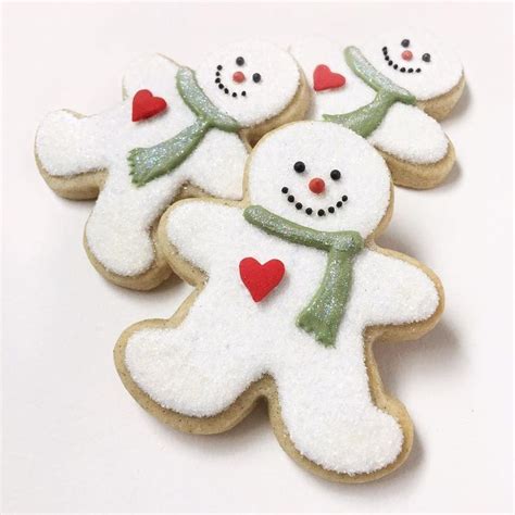 Christmas Snowmen Xmas Cookies Christmas Sugar Cookies