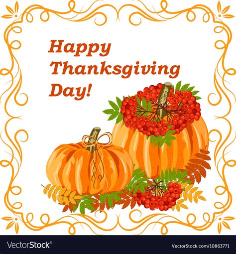 Happy Thanksgiving Day Greeting Card Royalty Free Vector