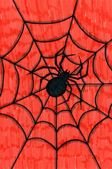 Easy How To Draw A Spider Web Tutorial — Jinzzy