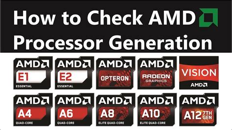 How To Check Amd Processor Generation A4 A6 A8 A10 Apu Youtube