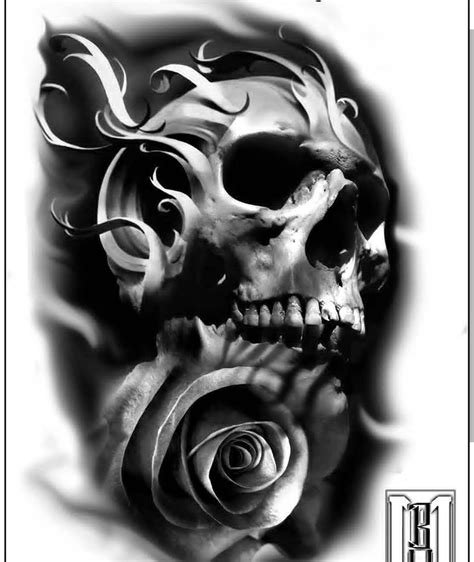 Tatto Skull Skull Rose Tattoos Skull Tattoo Design Skull Design