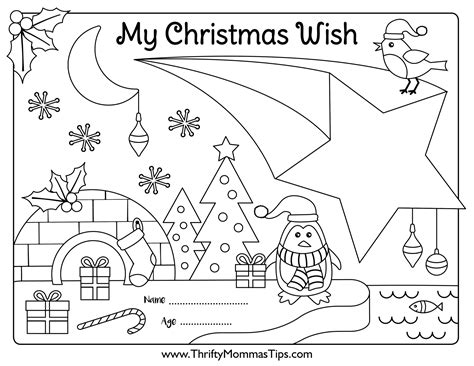 Print the worksheets about christmas and complete the exercises to help you practise your english! My Christmas Wish List Activity for Kids — Thrifty Mommas Tips