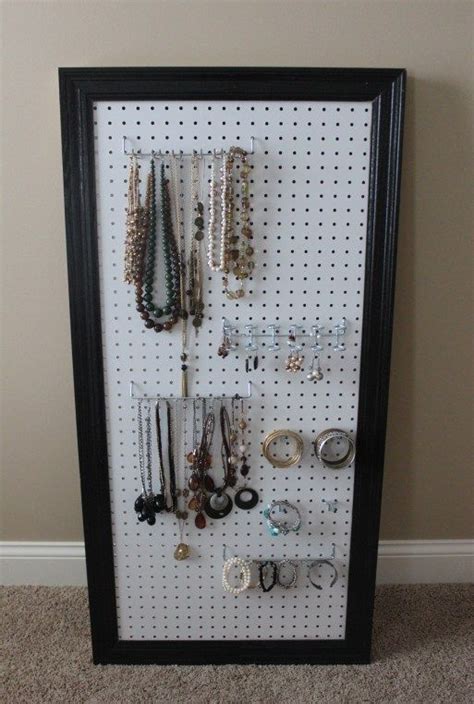 15 Amazing Ways To Use Pegboard Diy Jewelry Holder Jewelry Storage