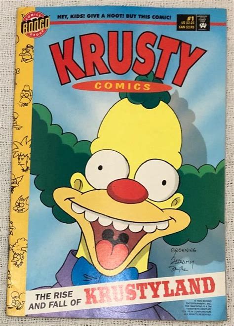 Lot Of 3 Bongo Krusty Comics 1995 The Rise And Fall Of Krustyland