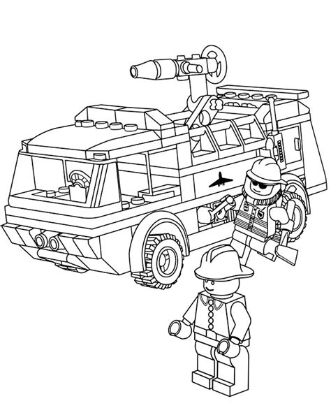 These lego duplo coloring pages are perfect for the younger set. Lego Fire truck coloring page - Topcoloringpages.net