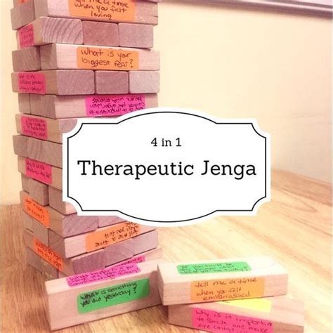 Therapeutic Jenga Play Therapy Techniques Art Therapy Activities