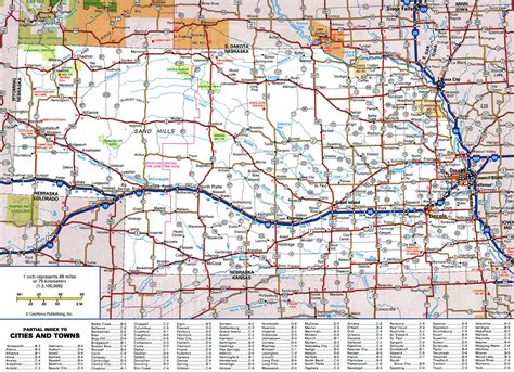 Laminated Map Large Detailed Roads And Highways Map Of Nebraska State