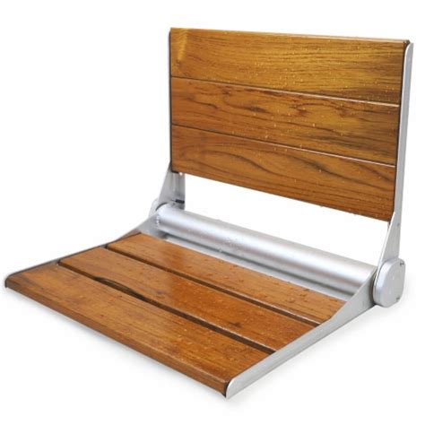 Home Aesthetics 18 Ada Compliant Folding Teak Wood Shower Bench Seat