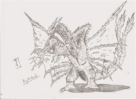 King Ghidorah Drawing At PaintingValley Com Explore Collection Of