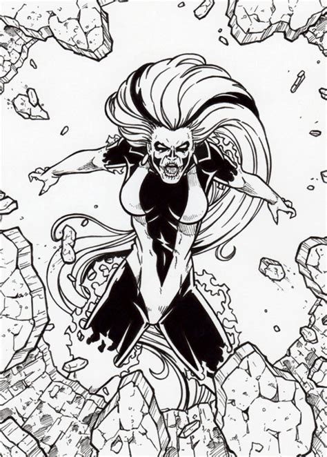 Banshee coloring pages < prev next > banshee: DC: Super-Villains - Silver Banshee Base Card Art by ...