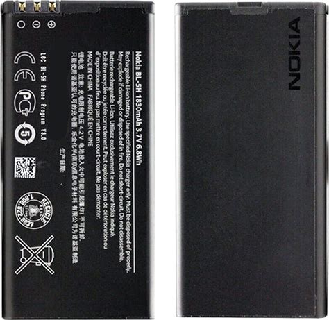 Genuine Nokia Battery Bl 5h For Lumia 630635 636638 1830mah 37v 6