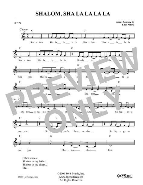 Make some noise for the venga—vengaboys there's a boy in my mind and he knows my heart goes shalala lala, shalala in the morning oh oh oh shalala lala, shalala in the. Shalom Sha La La La Noten | Ellen Allard | Leadsheet ...