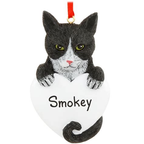 Personalized Black Tuxedo Cat Ornament Cat Ornament Cat Christmas