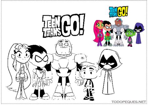 Dibujos de Jovenes Titanes para colorear | Todo Peques